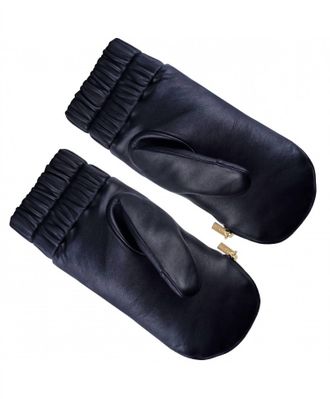 Aristide Womens Zip Mitten With Stripe In White/green