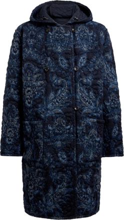 Etro paisley quilted hooded coat - men - Fabric - S - Blue