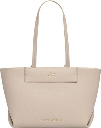A|X Armani Exchange Tote Bag - Dames - Shoppers - Beige - ONE Size - Leer - Tassen