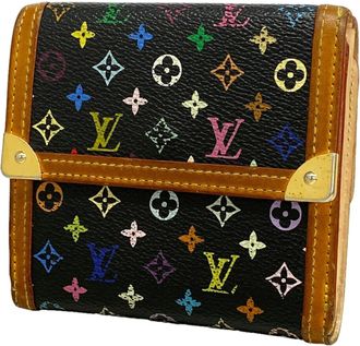 Louis Vuitton Noir Wallet (Tri-Fold) (Pre-Owned)