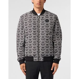 Philipp Plein Nylon Bomber Monogram Men in Black at Nordstrom, Size Xxx-Large
