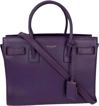 Saint Laurent Pre-owned Handbags, female, Purple, Size: ONE SIZE Pre-owned Vintage Handbag