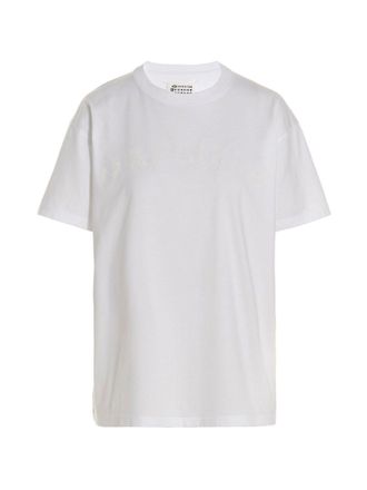 Maison Margiela Logo T Shirt Bianco-Donna