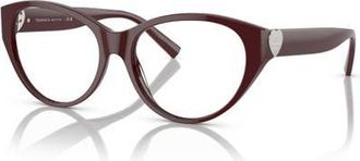 Tiffany & Co. 53mm Phantos optical glasses in Red at Nordstrom