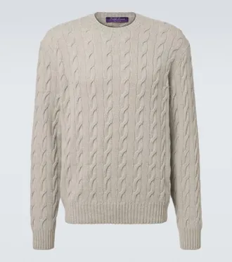 Ralph Lauren Purple Label Cable-knit cashmere sweater