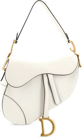 Dior Saddle Handbag Leather Medium shoulder bag - Bianco