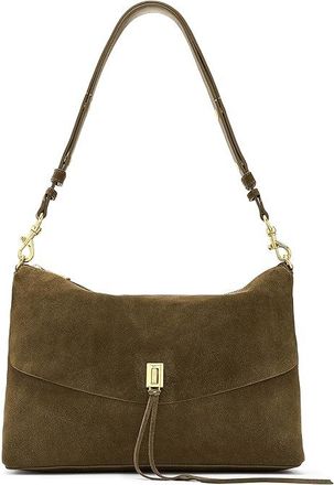 Rebecca Minkoff Darren Large Top Zip Shoulder Shoulder Womens Handbags Dark Olive, Leather