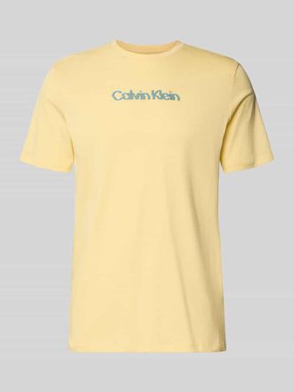 Calvin Klein Jeans Regular Fit T-Shirt mit Logo-Print Modell Class in GELB, Größe XXL