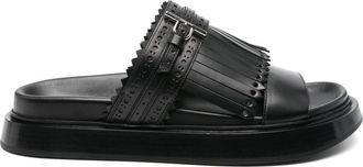 Alexander McQueen Fisherman Sandals - Womens - Rubber/Calf Leather