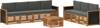 vidaXL Juegos De Sof&aacute;s 8 Uds. Madera De Acacia S&oacute;lida Vidaxl