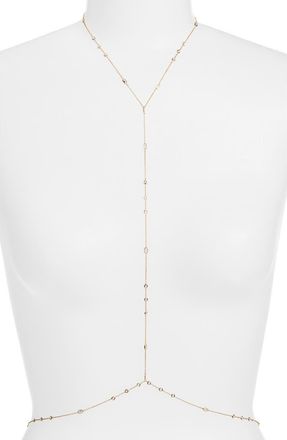 Vidakush Rain Drop Station Body Chain in Gold at Nordstrom, Size Xx-Large