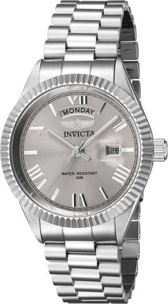 Invicta Specialty 43938 Heren Horloge - Quartz Uurwerk - Roestvrij Staal met beige Wijzerplaat - 40mm