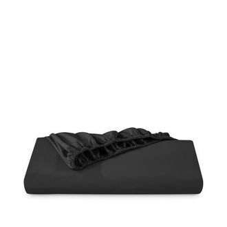 Bare Home 100% Organic Cotton Percale Cooling Fitted Sheet in Black at Nordstrom, Size Twin X-Long