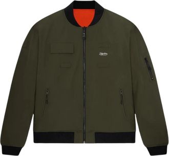 Dolly Noire Omkeerbare Bomberjack Groen Oranje - Heren - Bomber jackets - Groen - XL - Polyester - Jassen