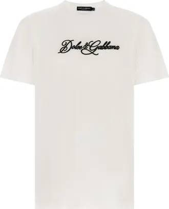 Dolce & Gabbana White Cotton Mens T-Shirt