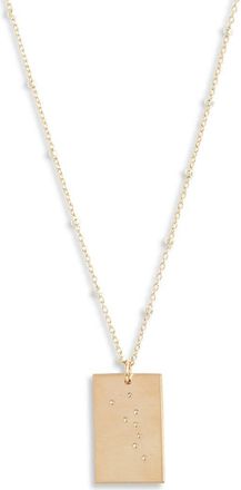Set & Stones Zodiac Constellation Pendant Necklace in Gold - Taurus at Nordstrom