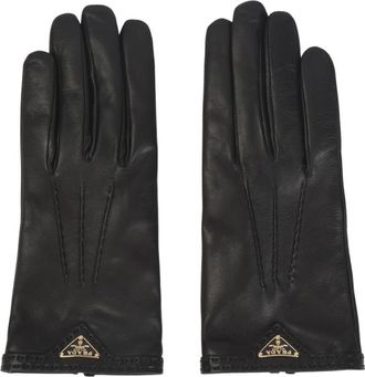 Prada Guantes de Piel de Cordero Nappa - Accessories - Mujer - Negro - 7 1/2 IN