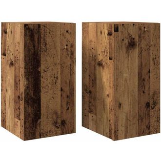 vidaXL Muebles De Tv 2 Uds Madera Ingenier&iacute;a Envejecida 30,5x30x60 Cm Vidaxl