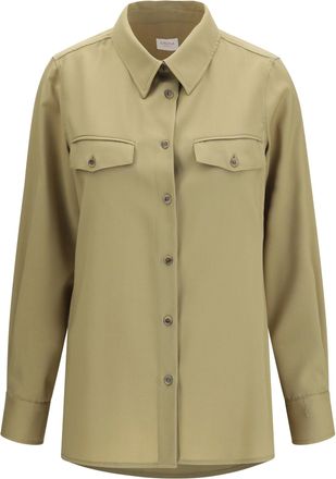 Cruna Womens Overshirt Claire Virgin Wool Green Fleece (ovis Aries) Shirt