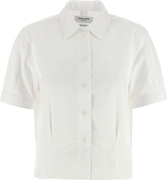 Thom Browne Removable Sash Cotton Poplin Shirt - White