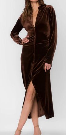 Velvet Heart Phoenix Velvet Dress In Brown