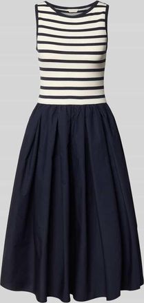 GANT Midikleid mit Rundhalsausschnitt und Eingrifftasche in Marine, Gr&ouml;&szlig;e XXL