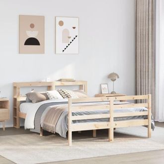 vidaXL Estructura De Cama Sin Colch&oacute;n Madera De Pino Blanca 140x200 Cm Vidaxl
