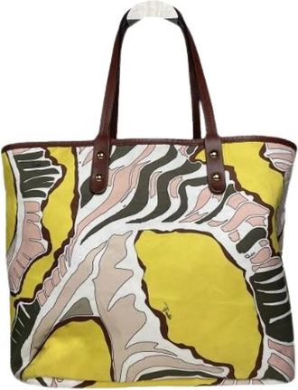 Emilio Pucci Pre-owned Tote Bags, female, Yellow, Size: ONE SIZE Pre-owned Canvas Tote Bag
