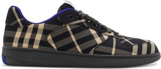Burberry Terrace checked sneakers - women - Cotton - 37.5 - Black