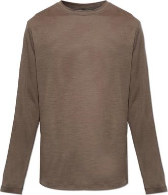 Sease Camiseta de manga larga de lana - Tops - Hombre - Marr&oacute;n - XL