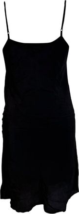 Maje Organza Belted Mini Shirt Dress in Navy Blue Polyester