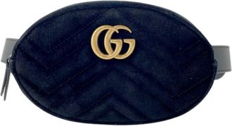 Gucci Pre-owned Gucci GG Marmont Matelasse Velvet Belt Bag Ladies ADBCXUWLVM2I0FPF