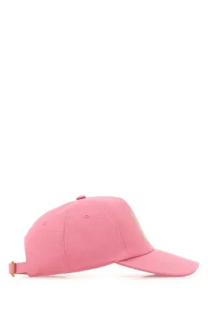 Valentino Garavani Womens Pink Cotton Baseball Cap Rosaanticoburro Cappelli E Fasce Per Capelli Hat