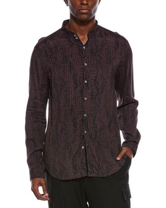 John Varvatos Double Band Collar Shirt