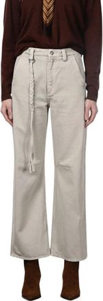 Mason's Valerie Chino Broek - Dames - Wijde Broeken - Grijs - XS - Katoen - Broeken