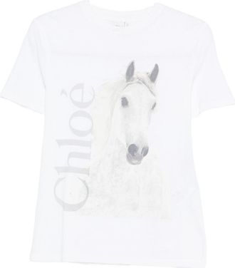 Chlo&eacute; bedrucktes Baumwoll-T-Shirt
