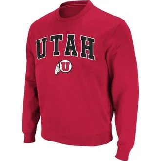 Colosseum Mens Colosseum Red Utah Utes Arch & Logo Crew Neck Sweatshirt at Nordstrom, Size Small