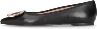 Pretty Ballerinas Pointed toe buckle ballet flat in Black at Nordstrom, Size 38.5