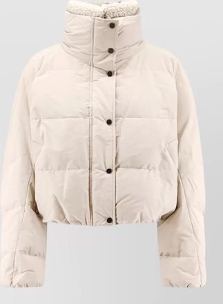 Brunello Cucinelli down quilted cropped parka coat