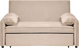 Beliani Sofa Bed HORMA Fabric Light Brown