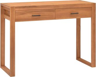 vidaXL Escritorio Con 2 Cajones Madera De Teca 100x40x75 Cm Vidaxl
