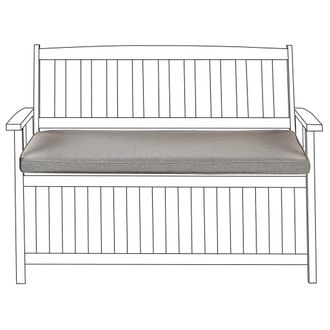 Beliani Beliani - Coj&iacute;n Para Banco De Jard&iacute;n Gris Claro 108 X 45 Cm Resistente Uv Lazos Sovana