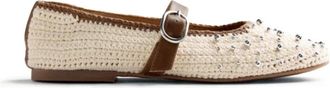 Gioseppo Manyoni Ballerina Uncinetto - Dames - Ballerinas - Beige - 39 EU - Schoenen