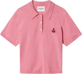 Isabel Marant Polo Althea con logo - Rosa