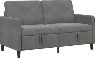 vidaXL Sof&aacute; Con Almacenamiento Gris Oscuro 152 X 78 X 87 Cm Poli&eacute;ster Vidaxl