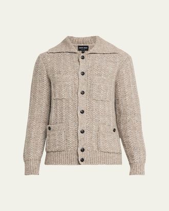 Giorgio Armani Mens 4-Pocket Cardigan Jacket