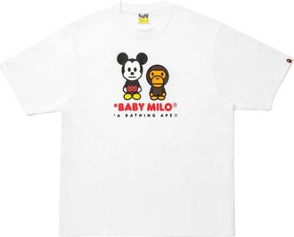 A Bathing Ape x Disney Mickey Mouse Baby Milo Relaxed Fit T-Shirt White 0ZXTEM916101Q-WHT