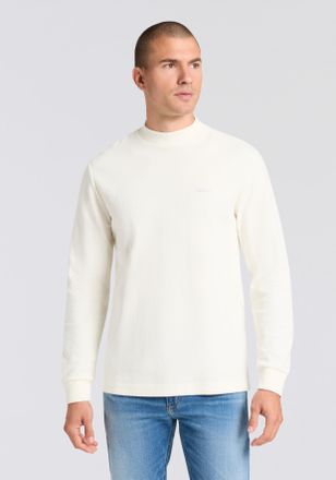 Boss Orange by Hugo Boss Langarmshirt BOSS ORANGE Te explorer, Herren, Gr. 3XL, beige (natural106), Single Jersey, Obermaterial: 100% Baumwolle, unifarben, Basic normal, Rundh