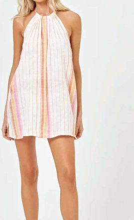 L*Space Lydia Striped Cover-Up Dress In Vaca Stripe Orange