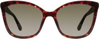 Stuart Weitzman 56mm Gradient Butterfly Sunglasses in Havana at Nordstrom